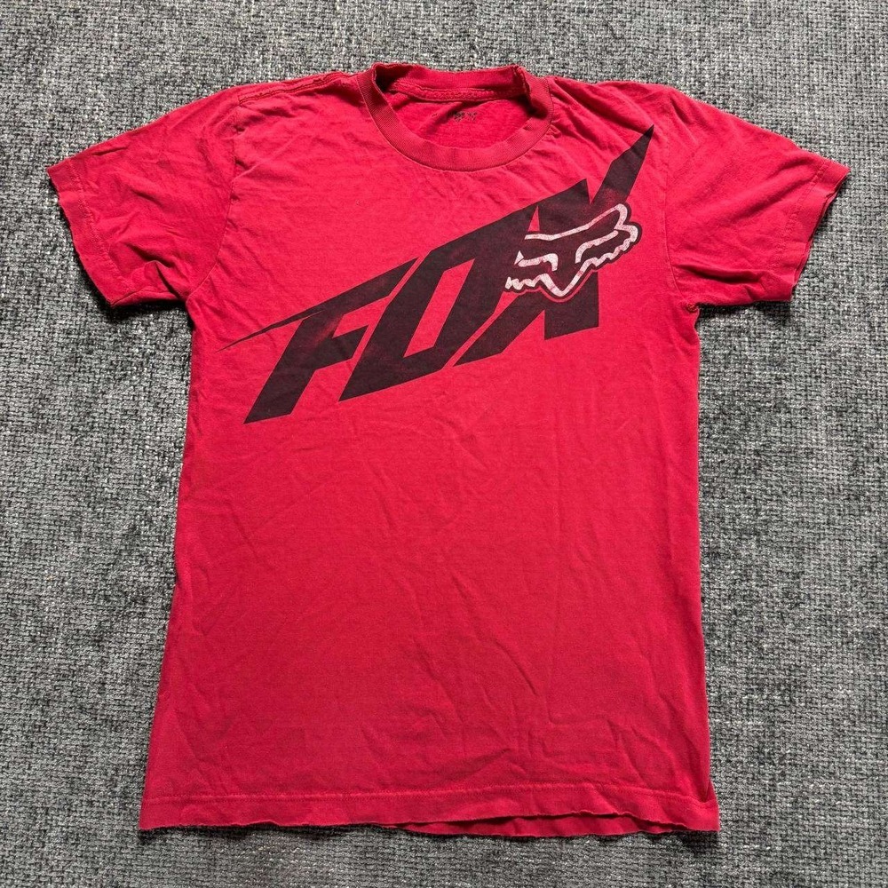 Vintage Distressed Graphic T-Shirt Mens Red Thrashed Grunge Y2K 0585